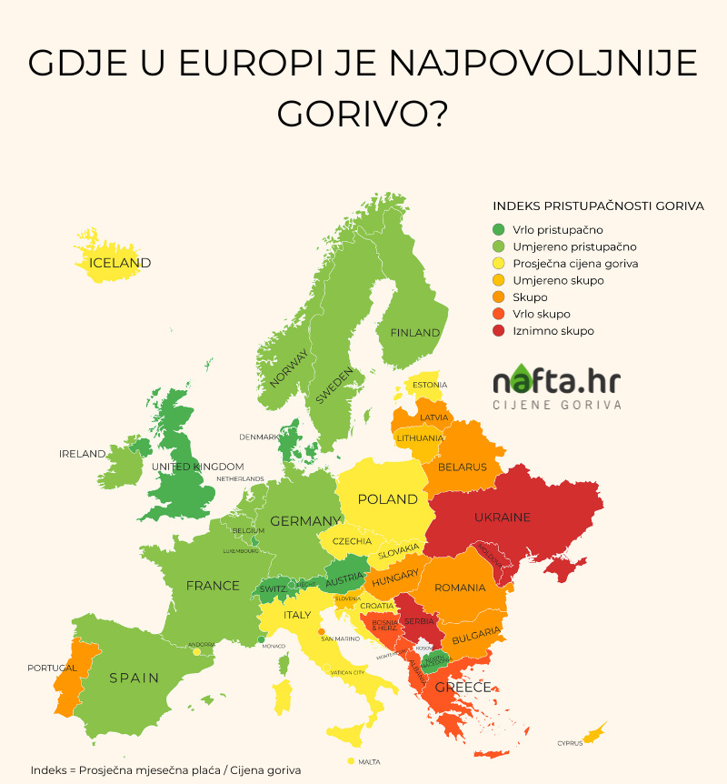Cijene goriva u Europi